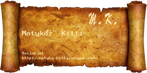 Metykó Kitti névjegykártya